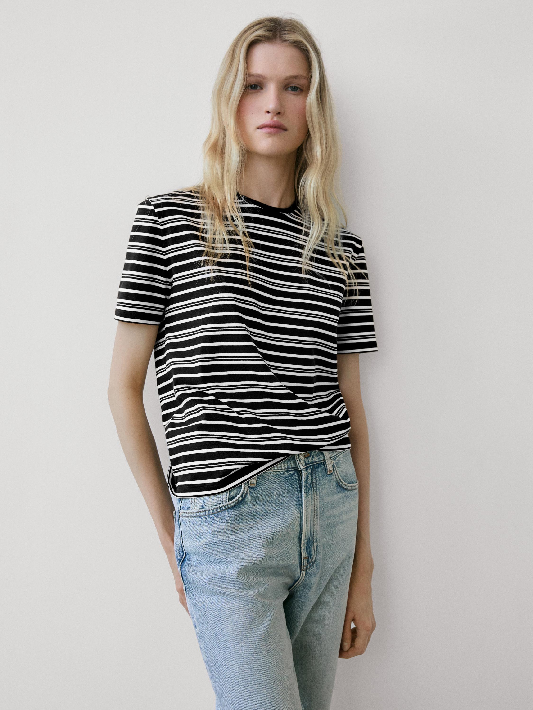 Striped short sleeve T-shirt